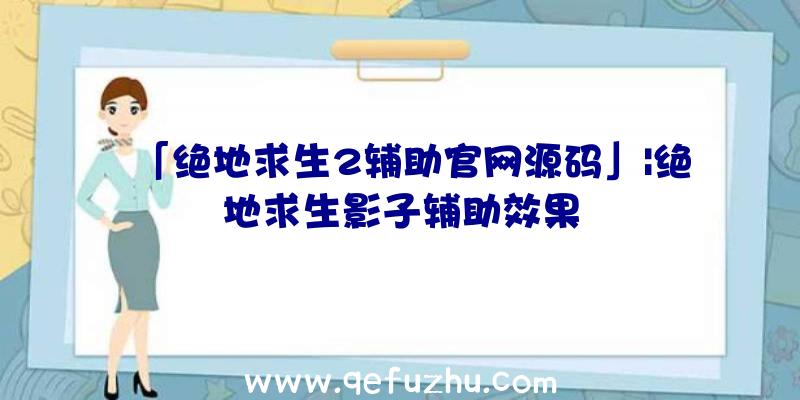 「绝地求生2辅助官网源码」|绝地求生影子辅助效果